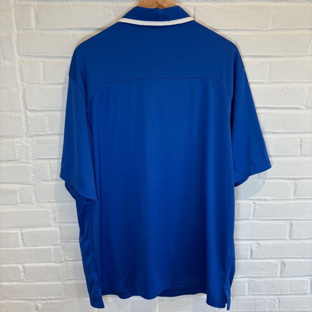 Nike University of Kentucky Wildcats Blue Dri-Fit Polo Golf Shirt Men's XXL 2XL - Picture 2 of 7